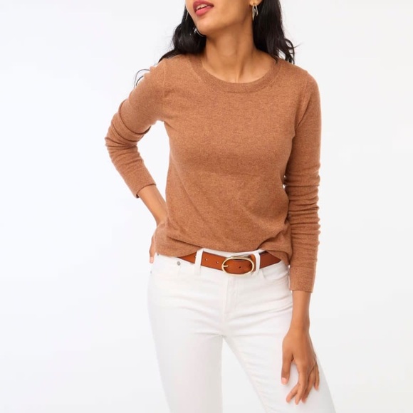 J. Crew Brown Crew Neck Sweater Classic Knit - Picture 1 of 6